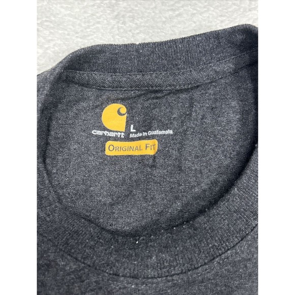 Carhartt Men's Size Large Original Fit Gray Pocket T-Shirt K87 CRH Workwear - Picture 2 of 5
